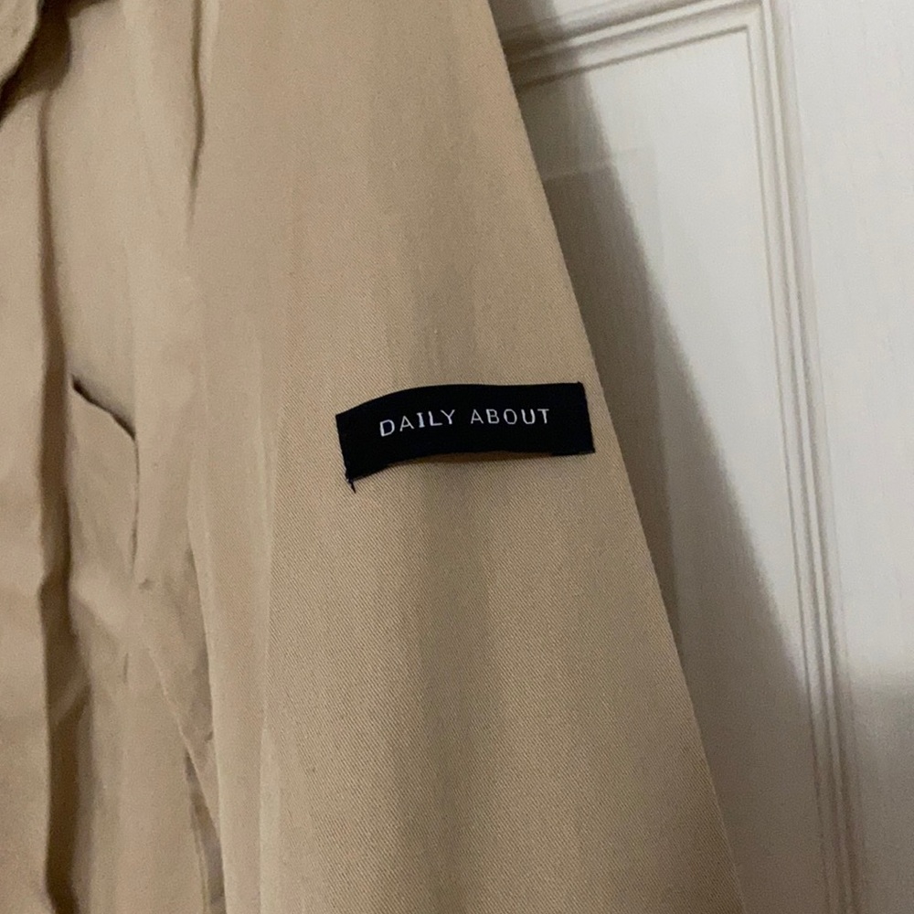Tan color button up shirt